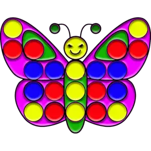 Бабочка Поп Ит цветная картинка
