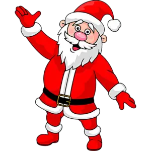 Счастливый Санта Клаус цветная картинка