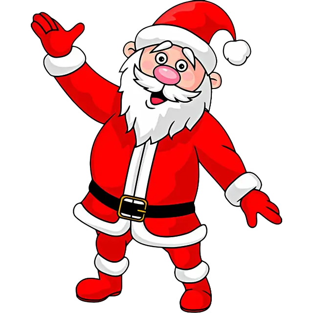 Счастливый Санта Клаус цветная картинка