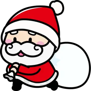Маленький Санта-Клаус цветная картинка