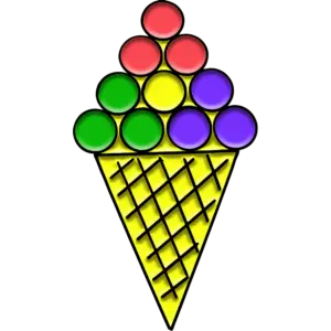 Мороженое Pop It цветное изображение