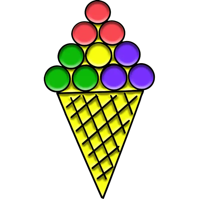 Мороженое Pop It цветное изображение