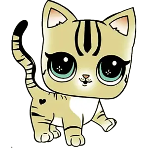 Sevimli Kedi boyama sayfası