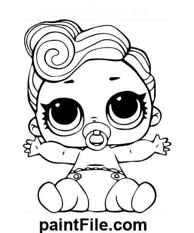 Oyuncak Bebek Lil Kraliçe boyama sayfası