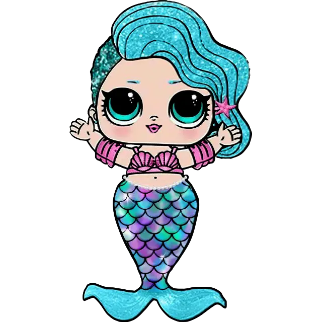 LOL Doll Deniz Kızı boyama sayfası