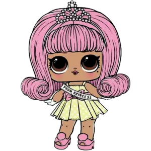 LOL Bebek Balo Prenses boyama sayfası