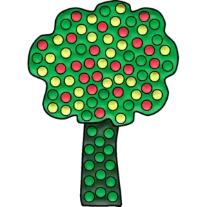 Elma Ağacı Popit boyama sayfası