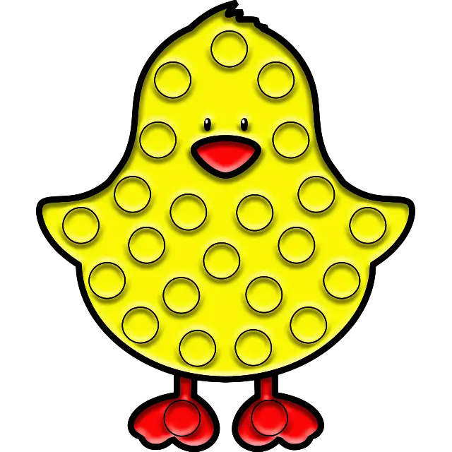 Ördek Yavrusu Pop-it boyama sayfası