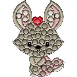 Pop-it Sevimli Tavşan boyama sayfası