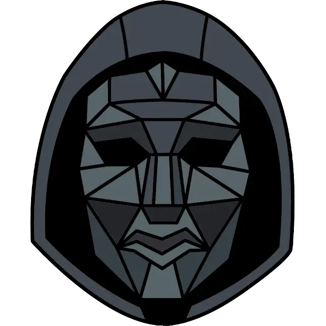 Kalamar Oyunu Ön Adam Maskesi boyama sayfası