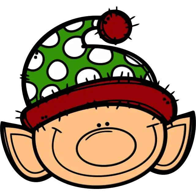 Noel Elf Kafası boyama sayfası