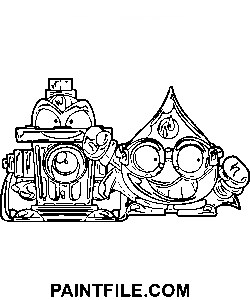 Eğlenceli Süperzingler boyama sayfası