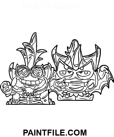 Süper Şeyler Çizimi boyama sayfası