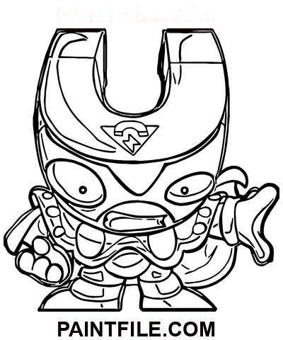 Süper Şeyler Eskiz boyama sayfası