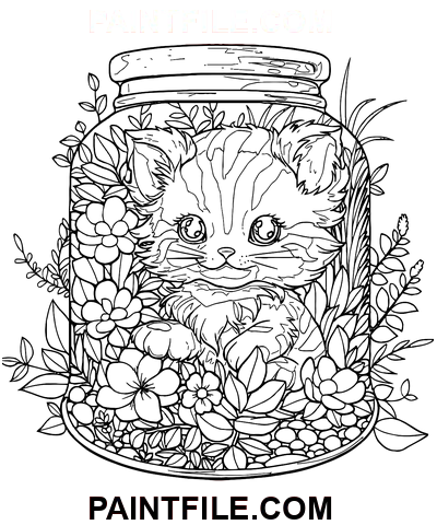 Kavanozun İçinde Yaşam Aile Aktiviteleri boyama sayfası