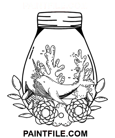 Yaratıcı Çocuklar İçin Kavanoz İçinde Yaşam boyama sayfası