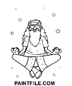 Hippi boyama sayfası