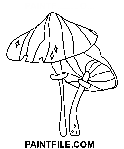 Hippi Mantarları boyama sayfası