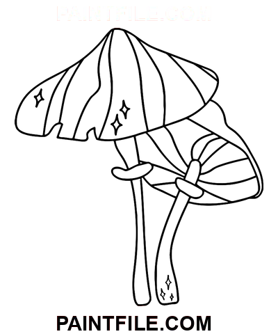 Hippi Mantarları boyama sayfası