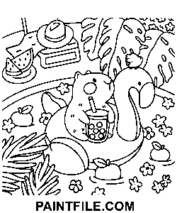 Yaratıcı İlham İçin Capydays boyama sayfası