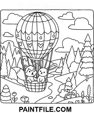 Evde Eğitim İçin Orman Arkadaşları boyama sayfası