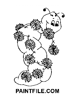Çizim Çizgi Sanatı Çizim Caterpillar boyama sayfası