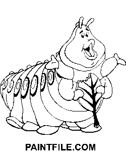 Eğlenceli Öğrenmek İçin Caterpillar boyama sayfası