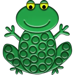 Поп-іт Щаслива жаба кольорове зображення