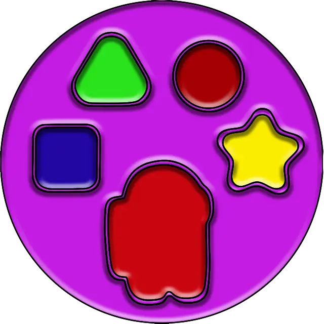 Проста іграшка-ямочка кольорове зображення