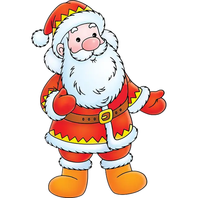 Розмальовка Санта Клаус кольорове зображення