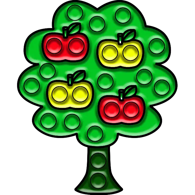 Pop it Apple Tree slika u boji