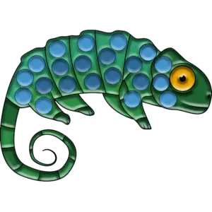 Pop-it kameleon slika u boji
