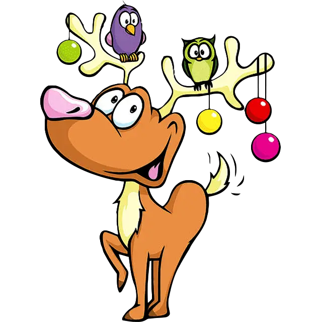 Božić sretan Rudolph slika u boji