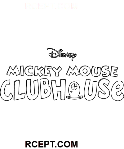 Logotip kluba Mickey Mouse stranica za bojanje