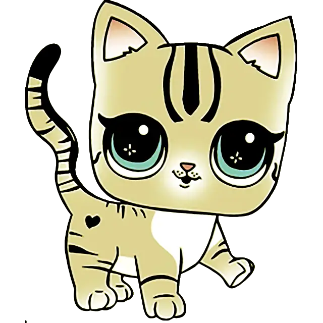 Сладка котка цветно изображение