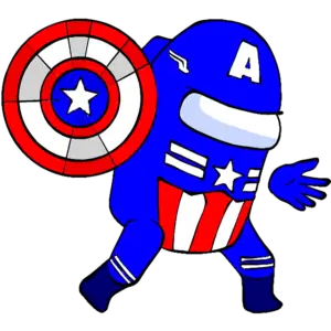 Капитан Америка 3 цветно изображение