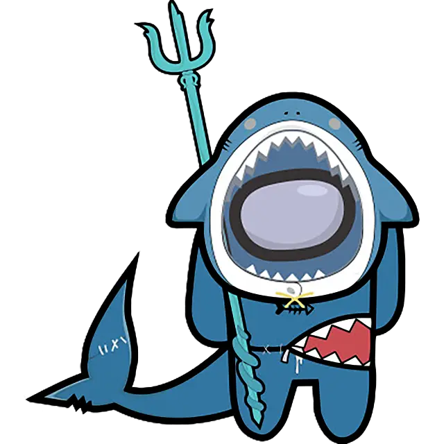Костюм на акула цветно изображение