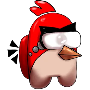 Ядосан птица червено цветно изображение