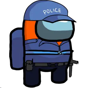 Полицейски самозванец цветно изображение