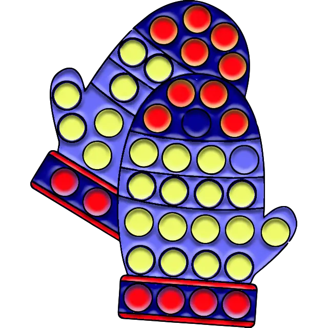 Зимни ръкавици цветно изображение