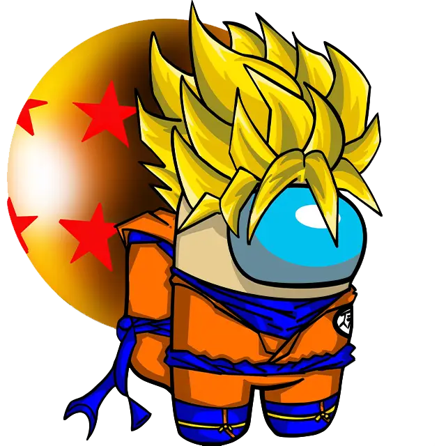 Драконова топка Saiyan Goku цветно изображение