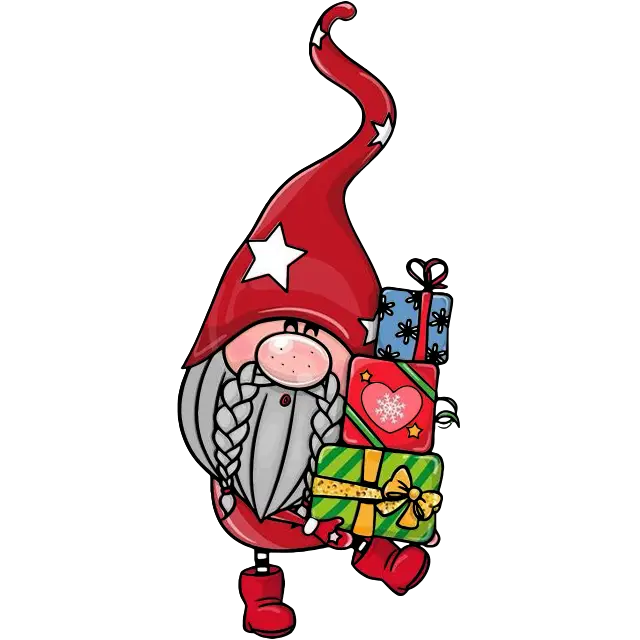 Сhristmas Сartoon Gnome цветно изображение