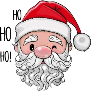 сладък Дядо Коледа главата цветно изображение