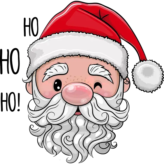 сладък Дядо Коледа главата цветно изображение