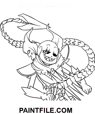 Без От Undertale страница за оцветяване