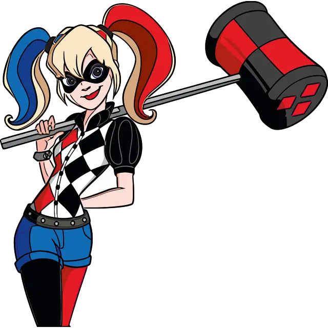 Harley Quinn kalapács színes kép