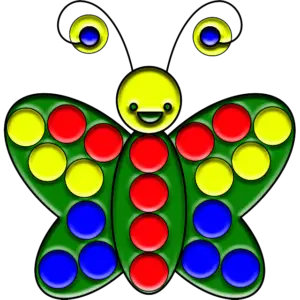 Boldog pillangó Popit színes kép
