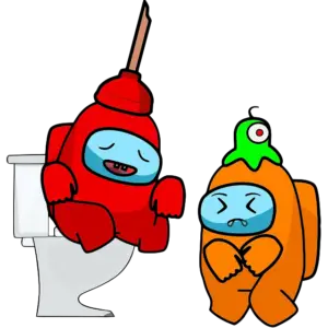 Among Us WC történet színes kép