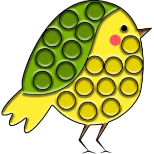 Birdie Pop-it színes kép