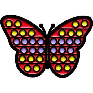 Pillangó Pop It színes kép